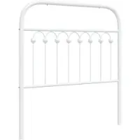 vidaXL Tête de lit de rechange en métal blanc 90 cm