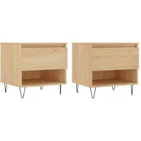 vidaXL Tables basses 2 pièces chêne Sonoma 50x46x50 cm bois composite