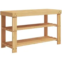 vidaXL Étagère à chaussures 3 niveaux 70x27,5x45 cm bambou