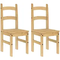 vidaXL Chaises de salle à manger 2 pcs. 40x46x99 cm pin massif