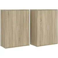 vidaXL Sideboards 2 pcs. chêne Sonoma 60x31x84 cm bois composite