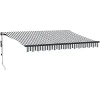 vidaXL Store automatique avec LED anthracite et blanc 350 x 250 cm