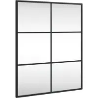vidaXL Miroir mural noir 50x60 cm rectangulaire fer