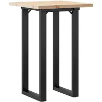 vidaXL Table de salle à manger O-cadres 50x50x75,5 cm pin massif & acier