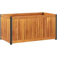 vidaXL Jardinière 85x45x44 cm bois massif d'acacia et acier
