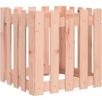 vidaXL Jardinière avec design de clôture 50x50x50 cm Douglas massif
