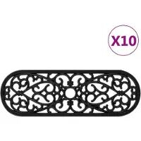 vidaXL Marches d'escalier 10 pcs 25x75 cm caoutchouc