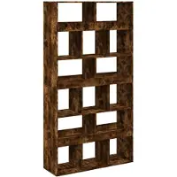 vidaXL Bibliothèque chêne fumé 100x33x187,5 cm bois d'ingénierie