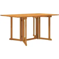vidaXL Table de jardin pliante Butterfly 150x90x75 cm en teck massif