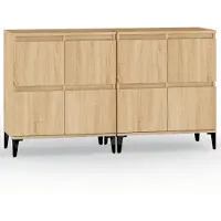 vidaXL Buffets 2 pcs Sonoma Oak 60x35x70 cm Bois reconstitué