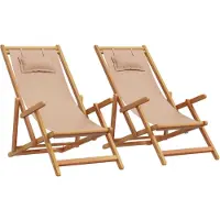 vidaXL 3214488, Terrasse, Assise rembourrée, Eucalyptus, Polyester, Gris clair, 110 kg, 610 mm