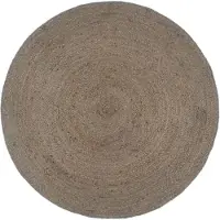 vidaXL Tapis fait à la main Jute Rond 210 cm Gris