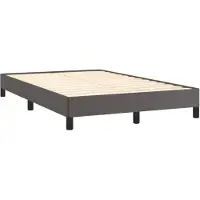 DKD Home Decor Cadre de lit gris 120x190 cm similicuir