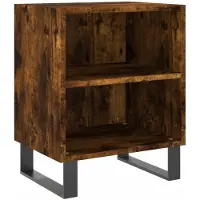 vidaXL Table de chevet chêne fumé 40x30x50 cm bois d'ingénierie