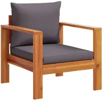 vidaXL Fauteuil de jardin avec coussin en bois massif d'acacia
