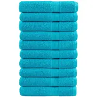 vidaXL Serviettes de qualité supérieure SOLUND 10 pcs turquoise