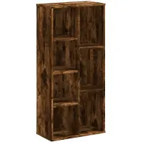 vidaXL Bibliothèque chêne fumé 50x25x105 cm bois d'ingénierie