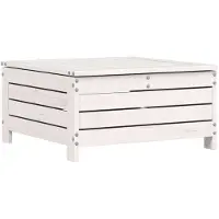vidaXL Tabouret de jardin Blanc 62x63,5x32 cm Pin massif