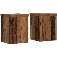 vidaXL Supports pour plantes 2 pcs vieux bois bois d'ingénierie