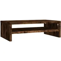 vidaXL Support d'écran chêne fumé 42x24x13 cm bois composite