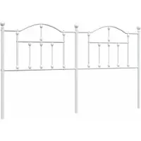 vidaXL Tête de lit de rechange en métal blanc 180 cm