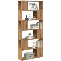 vidaXL Bibliothèque/Séparateur de pièce chêne artisanal 80x24x186 cm
