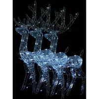 vidaXL Rennes à LED 3 pcs. Acrylique 120 cm Blanc froid