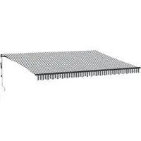 vidaXL Store automatique avec LEDs Anthracite & Blanc 500x350 cm