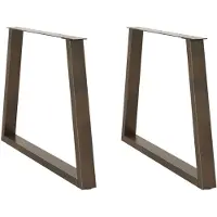 vidaXL Pieds de table de salle à manger en V 2 pièces acier naturel 90x(72-73,3) cm acier