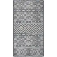 vidaXL Tapis à tissage plat d'extérieur 80x150 cm Rayures bleues