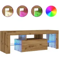 vidaXL Armoire TV avec LED Chêne Artisan 120x36,5x40 cm Bois composite