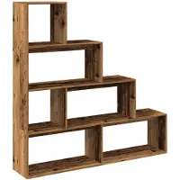 vidaXL Étagère séparatrice de pièce à 4 niveaux vieux bois