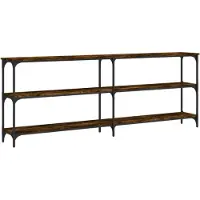 vidaXL Table console chêne fumé 200x29x75 cm bois d'ingénierie