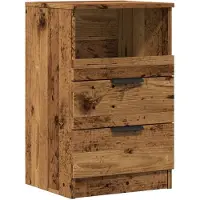 vidaXL Table de chevet vieux bois 40x36x65 cm bois d'ingénierie