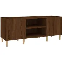 vidaXL Armoire à plateaux marron imitation chêne 121x38x48 cm Matériau dérivé du bois