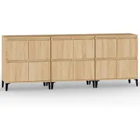 vidaXL Sideboards 3 pièces chêne Sonoma 60x35x70 cm bois composite