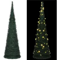 vidaXL Sapin de Noël artificiel pré-éclairé avec guirlandes vert 150cm