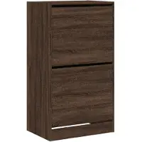 vidaXL Armoire à chaussures 2 tiroirs rabattables chêne marron
