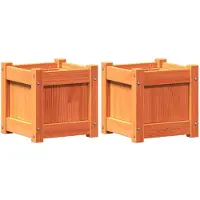 vidaXL Jardinières 2 pcs cire marron bois de pin massif