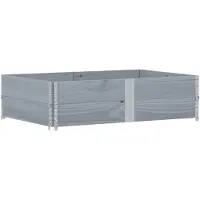 vidaXL Jardinière gris 150x100 cm bois de pin massif