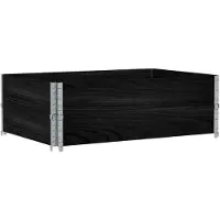 vidaXL Jardinière noire 120x80 cm pin massif