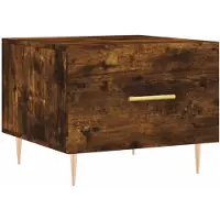 vidaXL Table basse chêne fumé 50x50x40 cm bois composite