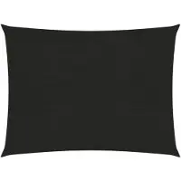 vidaXL Voile d'ombrage 160 g/m² Noir 5x6 m PEHD