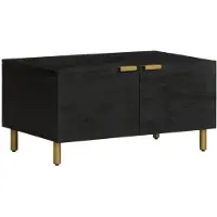 vidaXL Table basse noire 80x50x40 cm bois composite