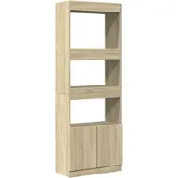 vidaXL Buffet haut 63x33x180 cm chêne sonoma bois d'ingénierie