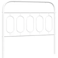 vidaXL Tête de lit de rechange en métal blanc 107 cm