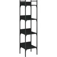 vidaXL Bibliothèque à 4 niveaux noir 35x30x138,5 cm bois d'ingénierie