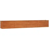 vidaXL Lit surélevé Rouillé 320x40x45 cm acier corten
