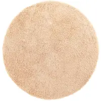 vidaXL Tapis shaggy à poils longs NAVARRA beige 120x120 cm polyester