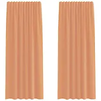 vidaXL Voile Rideaux avec passants 2 pcs. Rouge terracotta 140x225 cm
